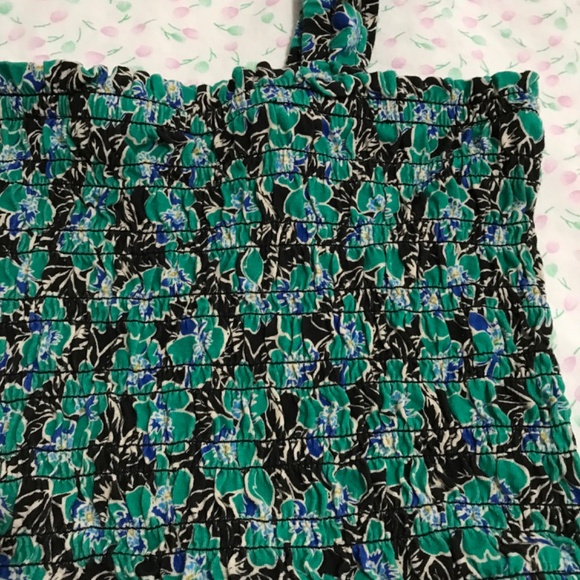 NWOT GAP Kids Cotton Smocked Tube Top Green Blue Black Girls XXL/Women's S - Picture 4 of 7